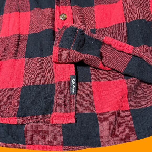 Field & Stream Heavy Flannel Red Black Plaid Button Up Long Sleeve Size 2XL - Picture 2 of 8